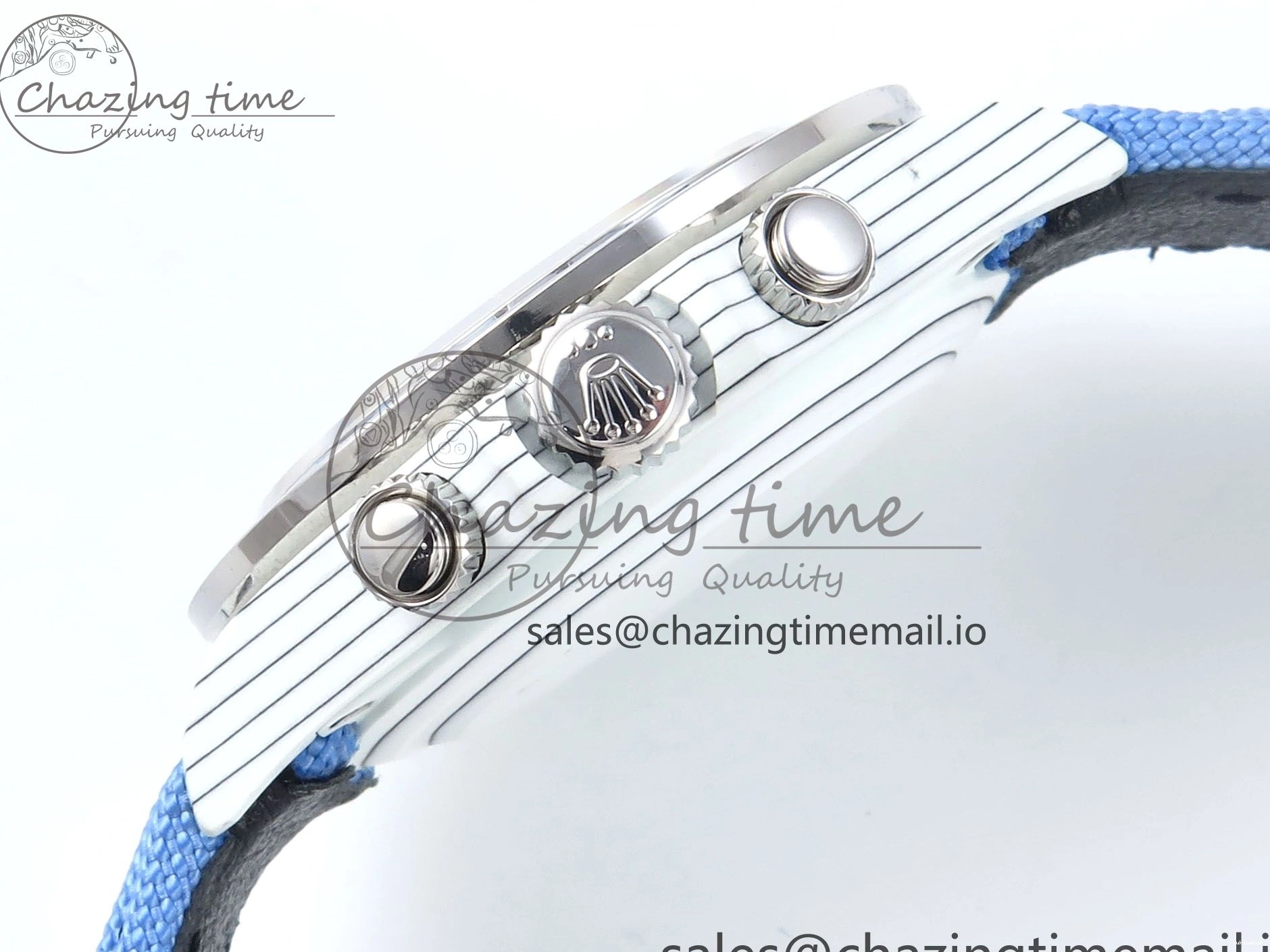 Carbon REMOULD Blue on Dial Bezel Edition DD4802 White Diamonds GETF Best Strap Blue Skeleton ZIF Nylon Blue Daytona 0331